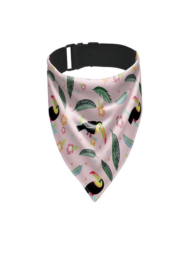 W Dog Bandana Collar Adjustable by W | This Beautiful Gorgeous Design Dog Collar Bandana Scarf is Perfect Styling Accessory for Dogs (L, Pink) - Image 3